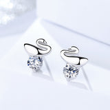 s925 sterling silver earrings female Korean fashion simple swan earrings