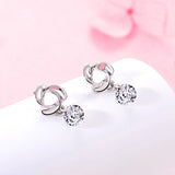 S925 Sterling Silver Cubic Zirconia Stud Earrings Wholesale