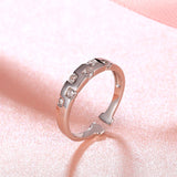 S925 Sterling Silver Cubic Zircon Open Fashion Ring Wholesale