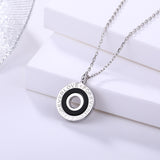 S925 sterling silver jewelry forever love FOREVER LOVE letter necklace female clavicle chain