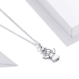 925 Sterling Silver Pure  Angel Chain Necklace Pendant Necklace Fashion Jewelry For Gift