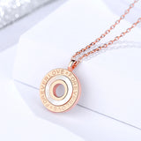 S925 sterling silver jewelry forever love FOREVER LOVE letter necklace female clavicle chain