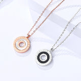 S925 sterling silver jewelry forever love FOREVER LOVE letter necklace female clavicle chain