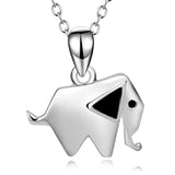 Pendant Elephant Animal Necklace Silver Chain Women Female Jewelry