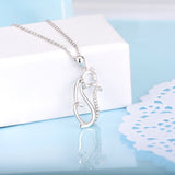 Fox shape electroplated necklace animal cute little fox necklace