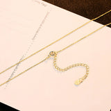 Necklace Cable Chain 18k Gold And White Gold Plated Simple Fashion Necklace