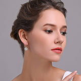 S925 Sterling Silver Fashion Personality Micro-Encrusted Round Earrings Jewelry Earrings Hypoallergenic Cross-Border Special