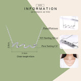 925 Sterling Silver Twisted Line Simple Geometric Women Necklaces Pendants Collar Sterling Silver Jewelry