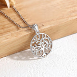 925 Sterling Silver Tree of life Pendant Necklaces with AAA Zircon Women Fashion Jewelry Gift For girl Birthday