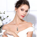925 Sterling Silver Dream catcher & Feather Pendant Necklace for Women girl Fine Jewelry Gift haute joaillerie