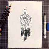 925 Sterling Silver Dream catcher & Feather Pendant Necklace for Women girl Fine Jewelry Gift haute joaillerie