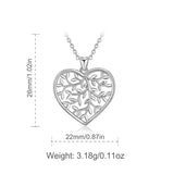 925 Sterling Silver Good Luck Tree Of Life Olive leaf Pendant Necklace For Men Women Sterling-Silver Fine Jewelry