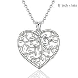 925 Sterling Silver Good Luck Tree Of Life Olive leaf Pendant Necklace For Men Women Sterling-Silver Fine Jewelry