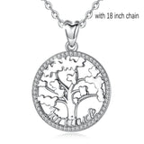 925 Sterling Silver Tree of life Necklace CZ Big Tree Pendant Fortitude Design FIne Jewelry For Happy Birthday gift