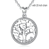 925 Sterling Silver Tree of life Necklace CZ Big Tree Pendant Fortitude Design FIne Jewelry For Happy Birthday gift