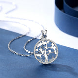 925 Sterling Silver Tree of life Necklace CZ Big Tree Pendant Fortitude Design FIne Jewelry For Happy Birthday gift