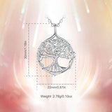 Sterling Silver Tree Of life Pendant Silver Family tree Necklace with Happy people Fine Jewelry for Women Party Gift