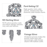 Unique Real 925 Sterling Silver Dream Catcher & Eye of God Earring Romantic Feather Drop Earring Fine Jewelry Gift
