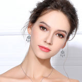 Unique Real 925 Sterling Silver Dream Catcher & Eye of God Earring Romantic Feather Drop Earring Fine Jewelry Gift