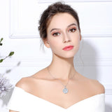 Elegant 925 Sterling Silver Tree of life Necklace Mother of Pearl Sterling Silver Jewelry with fine Jewelry box