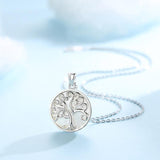 Elegant 925 Sterling Silver Tree of life Necklace Mother of Pearl Sterling Silver Jewelry with fine Jewelry box