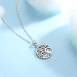 Elegant 925 Sterling Silver Tree of life Necklace Mother of Pearl Sterling Silver Jewelry with fine Jewelry box