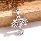 925 Sterling Silver Tree of Life Necklace Pendant Celtics Knot Charm Women Pendants Fashion Silver Jewelry Gift