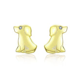 925 Sterling Silver Dog Pet Puppy Stud Earrings for Woman