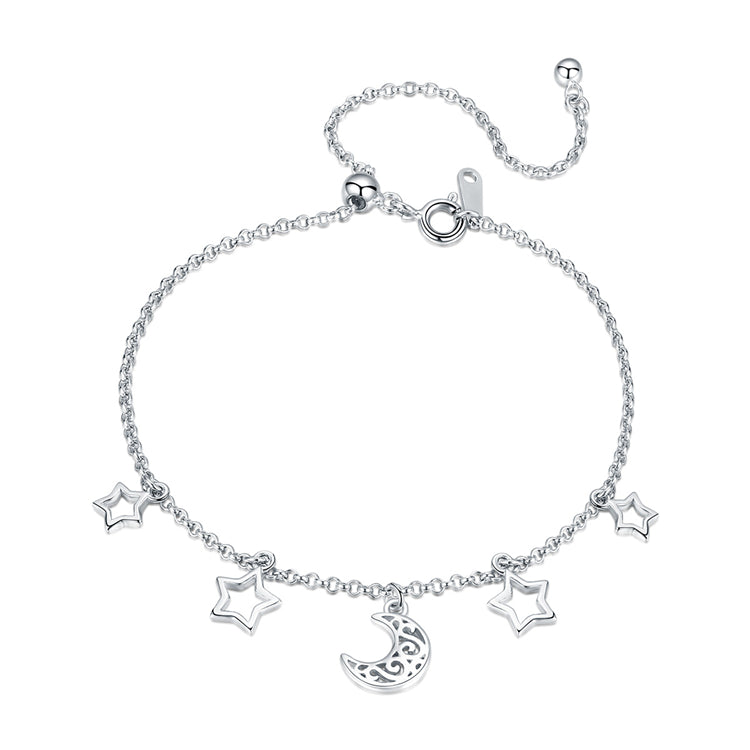 Send 925 Sterling Silver Moon Charm Bracelet Gift Online, Rs.965 |  FlowerAura