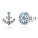 S925 Sterling Silver Wheel Stud  Earrings