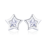 925 Sterling Silver  Star Stud Earrings