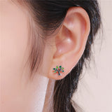 S925 Sterling Silver  Tree Of Life Stud Earrings