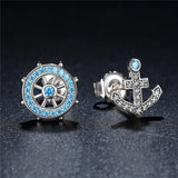 S925 Sterling Silver Wheel Stud  Earrings