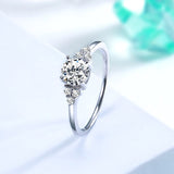 High Quality 100% 925 Sterling Silver Princess Square clear CZ Finger Rings for Women Wedding Engagement Jewelry