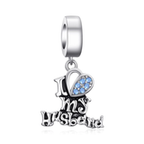 Silver Love Husband Dangles Charms 