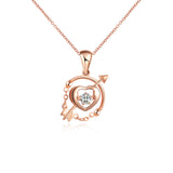 18K Gold Korean Version Of The Popular New Cupid Arrow Necklace Rose Gold Plated