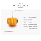 925 Sterling Vivid Pumpkin Charm For Bracelet  Fashion Jewelry For Women