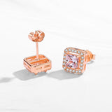 plated rose gold zircon earrings S925 silver wild  earrings wholesale