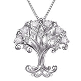 S925 Sterling Silver Creative Personality Micro-Inlaid Star Tree Pendant Necklace Female Jewelry Cross-Border Exclusive