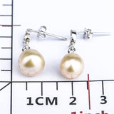 Luxury Color CZ Stone Pearl Mounting Earrings Pearl CZ Earring