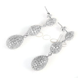 Drop Zirconia Tear Shape Earrings Heavy Silver Earrings Design