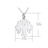 Artistic Celtic Knot Design Life Tree 925 Sterling Silver Pendant Necklace