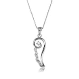 S925 sterling silver angel wing cubic zircon necklace pendant goddess simple jewelry