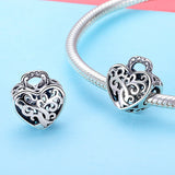 S925 Sterling Silver Oxidized Eternal Lock Charms