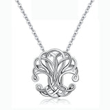 S925 sterling silver life tree Celtic knot necklace pendant jewelry