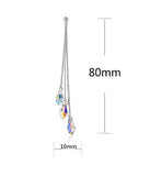 S925 Sterling Silver Swarovski Element Crystal Earrings Fashion Temperament Earrings Jewelry