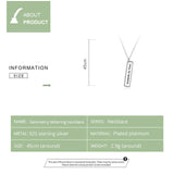 925 Sterling Silver Engrave Chain Pendant Necklace for Women