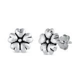  Silver Lucky Clover Stud Earrings