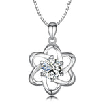 Custom Crystal Charm Necklace Women Rhinestone Silver Necklace