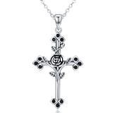 Rose Cross Necklace